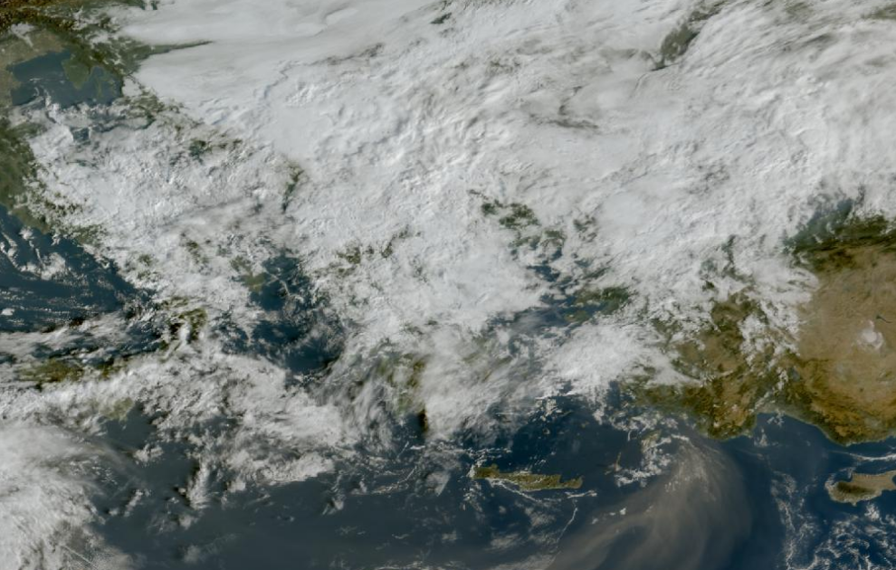 Τελευταία δορυφορική εικόνα νεφοκάλυψης