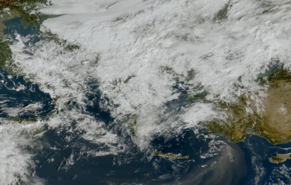 Τελευταία δορυφορική εικόνα νεφοκάλυψης