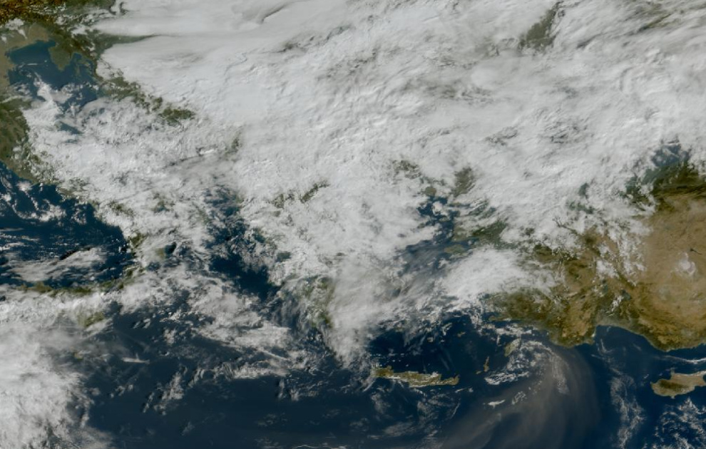 Τελευταία δορυφορική εικόνα νεφοκάλυψης