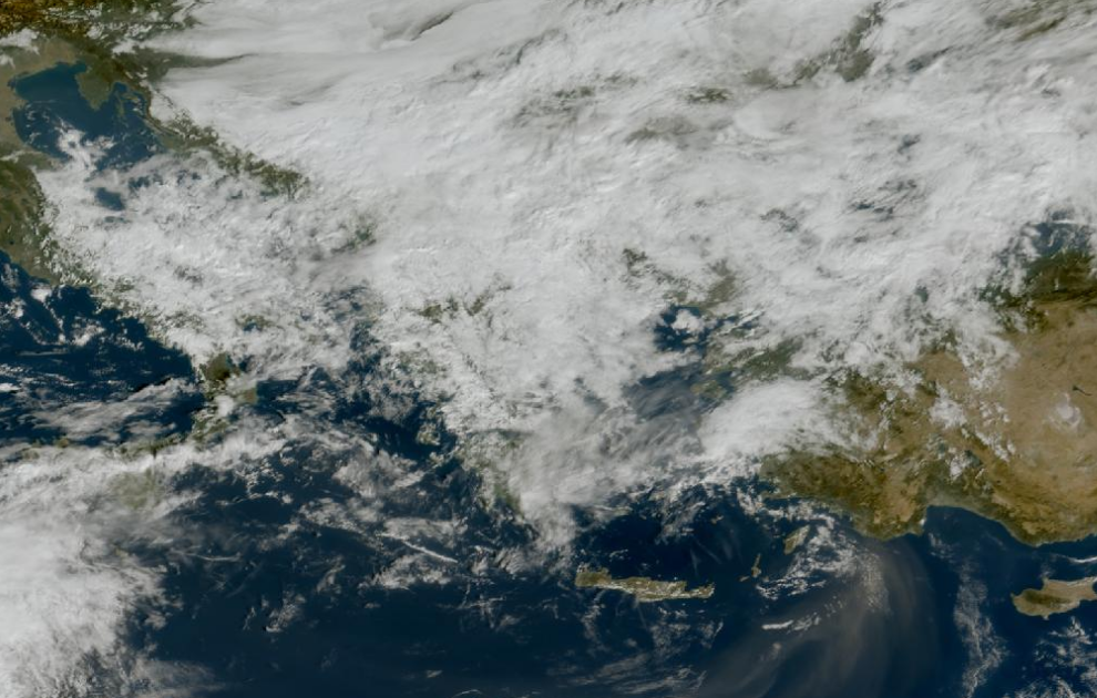 Τελευταία δορυφορική εικόνα νεφοκάλυψης