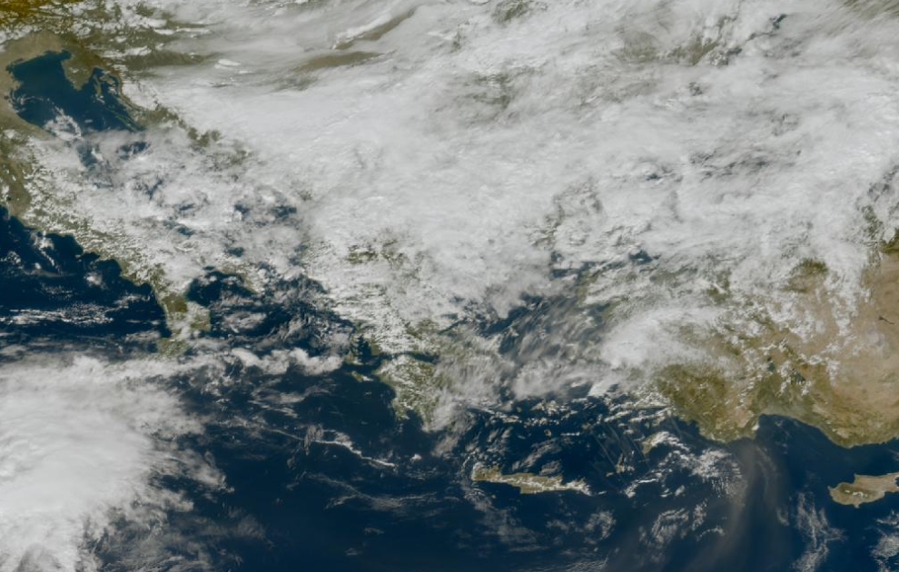 Τελευταία δορυφορική εικόνα νεφοκάλυψης
