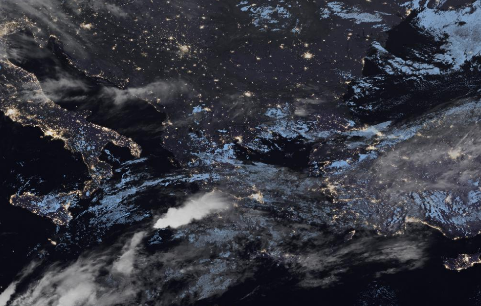 Τελευταία δορυφορική εικόνα νεφοκάλυψης