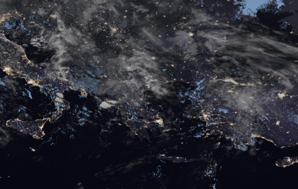 Τελευταία δορυφορική εικόνα νεφοκάλυψης