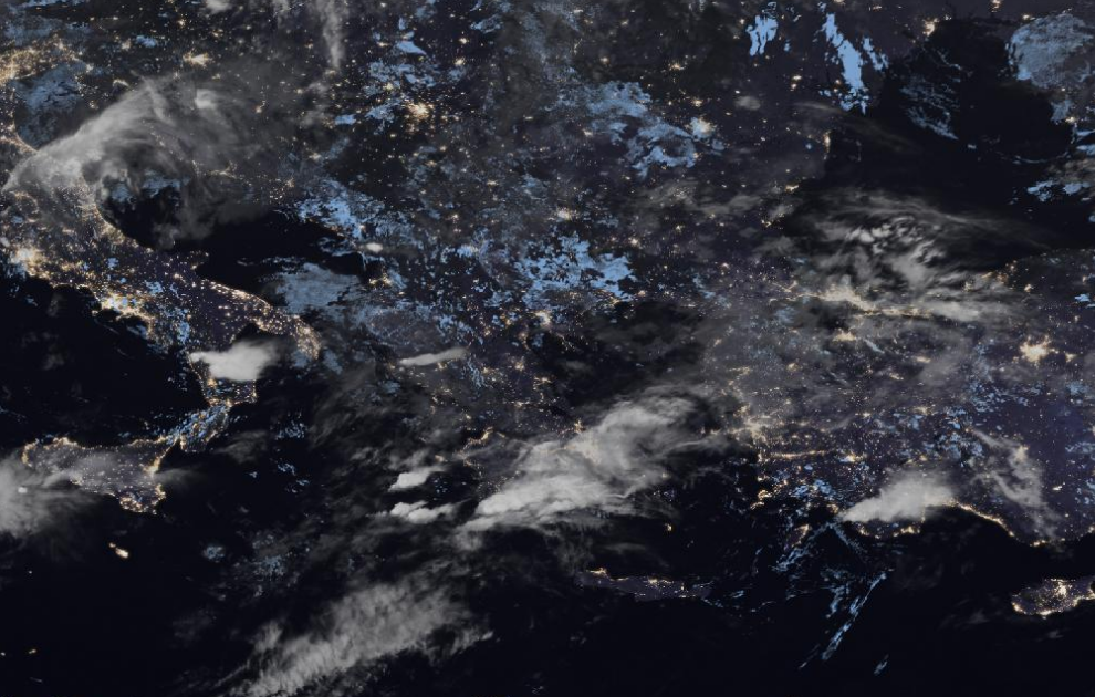 Τελευταία δορυφορική εικόνα νεφοκάλυψης