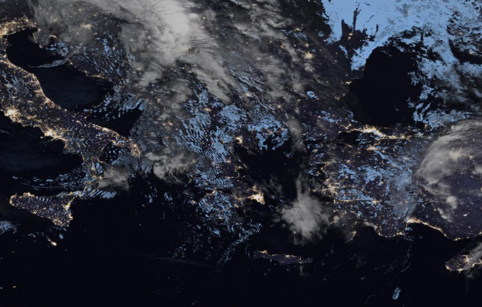 Τελευταία δορυφορική εικόνα νεφοκάλυψης