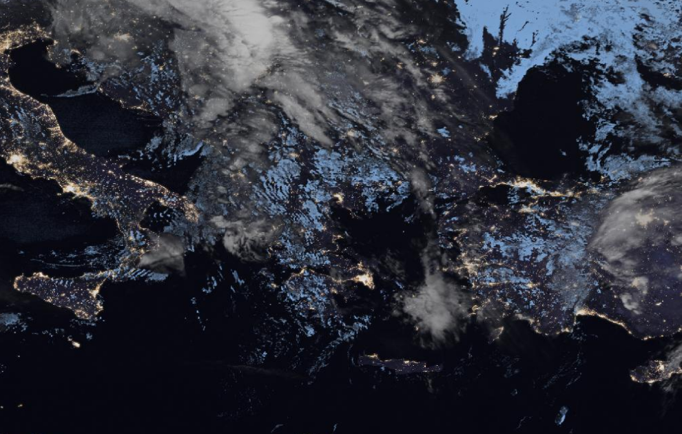 Τελευταία δορυφορική εικόνα νεφοκάλυψης