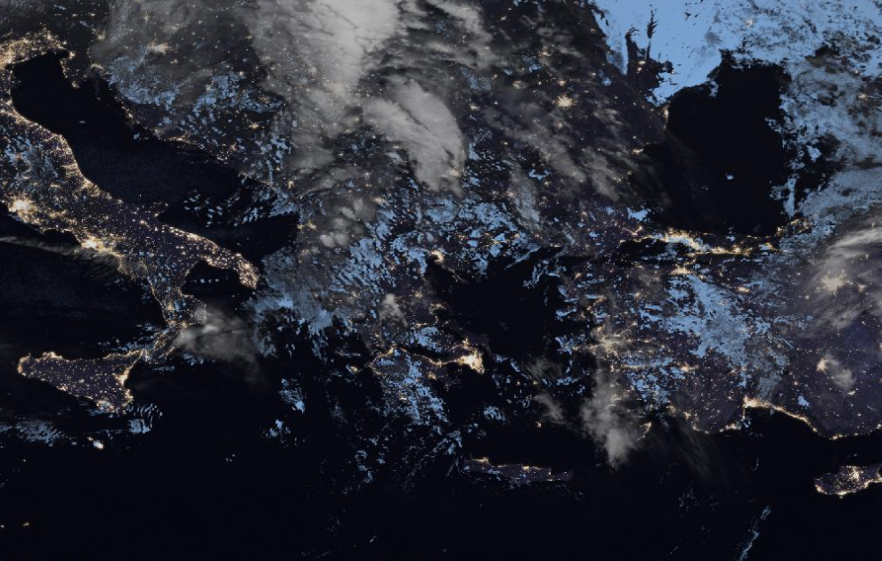 Τελευταία δορυφορική εικόνα νεφοκάλυψης