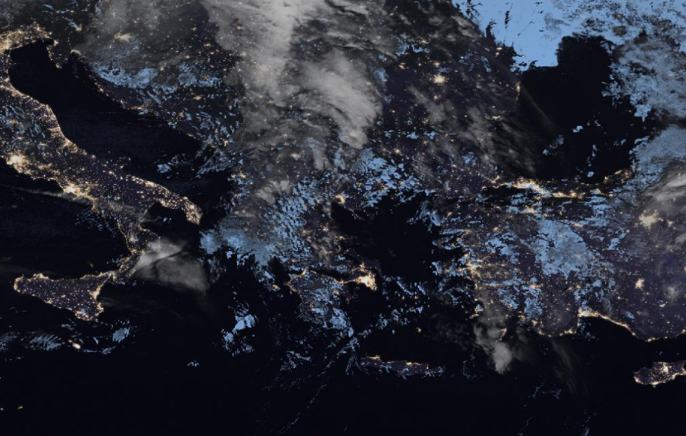 Τελευταία δορυφορική εικόνα νεφοκάλυψης