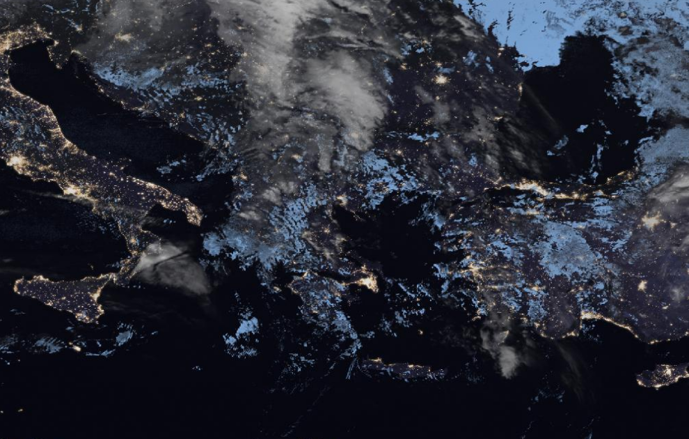 Τελευταία δορυφορική εικόνα νεφοκάλυψης