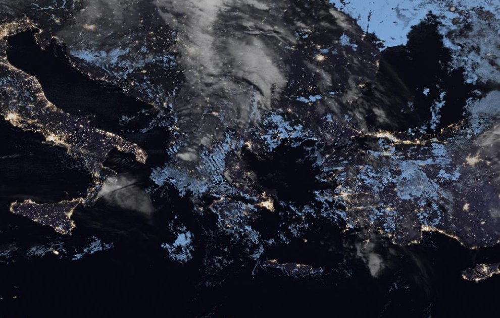 Τελευταία δορυφορική εικόνα νεφοκάλυψης