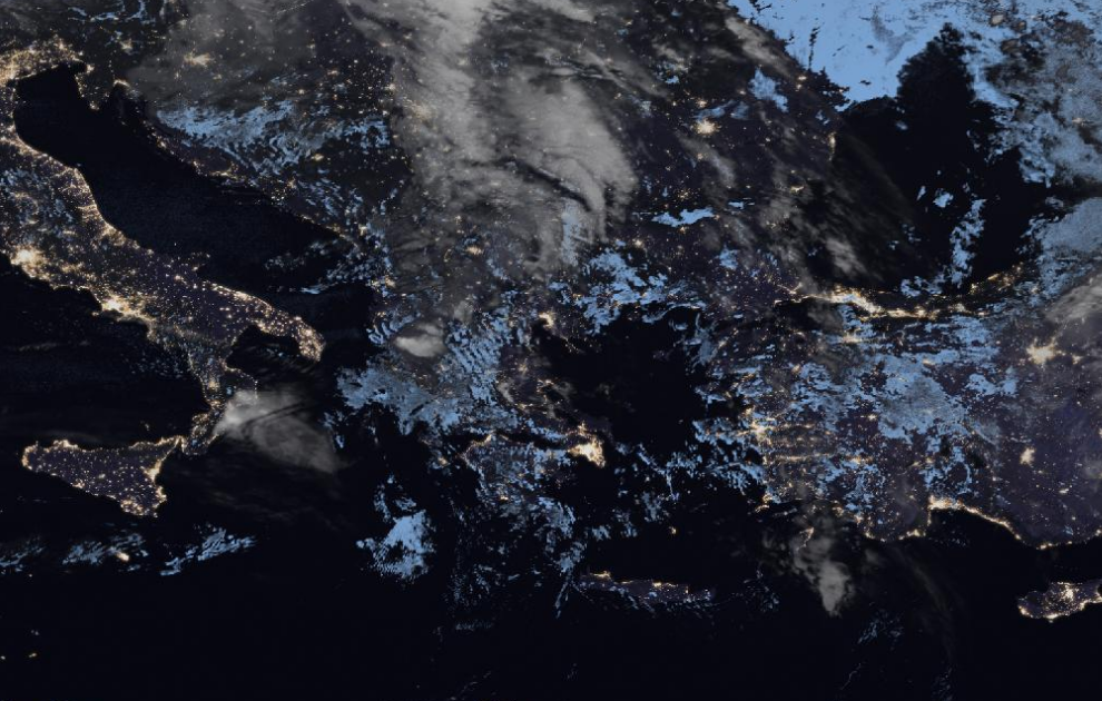 Τελευταία δορυφορική εικόνα νεφοκάλυψης