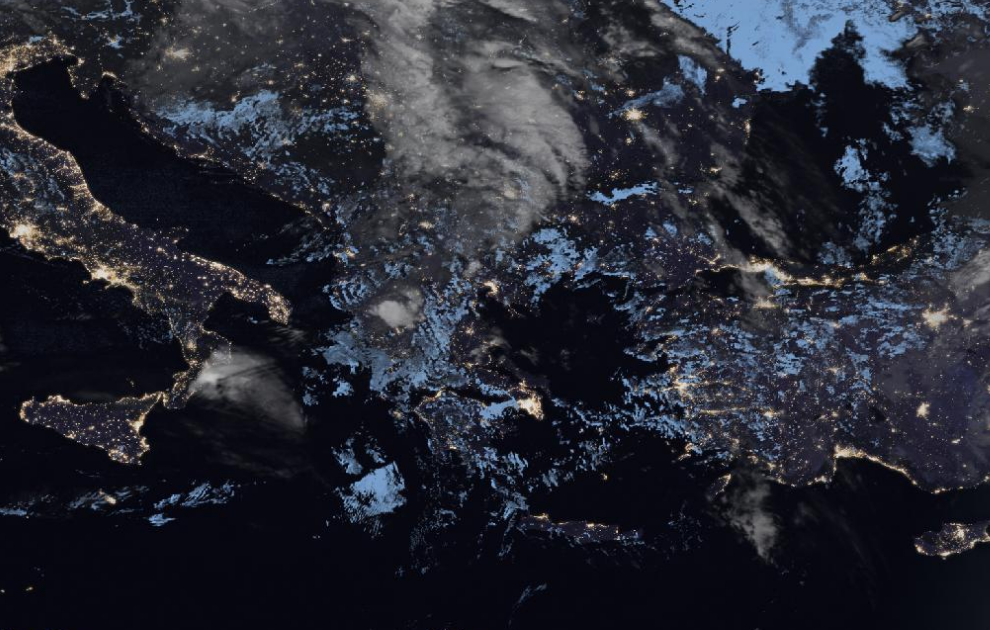 Τελευταία δορυφορική εικόνα νεφοκάλυψης