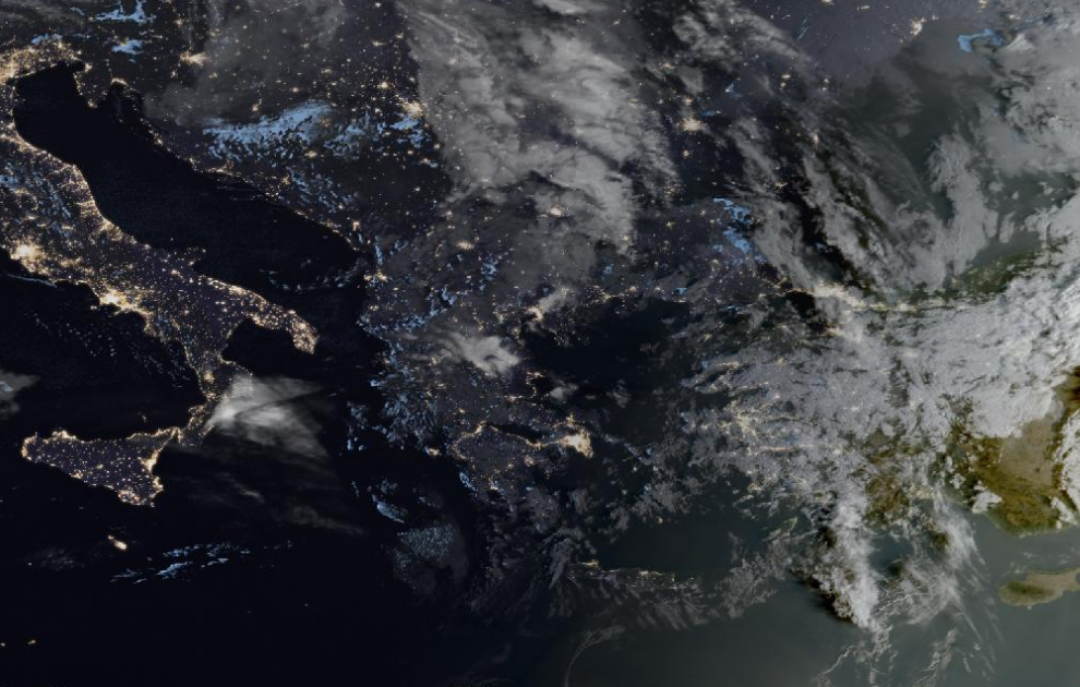 Τελευταία δορυφορική εικόνα νεφοκάλυψης