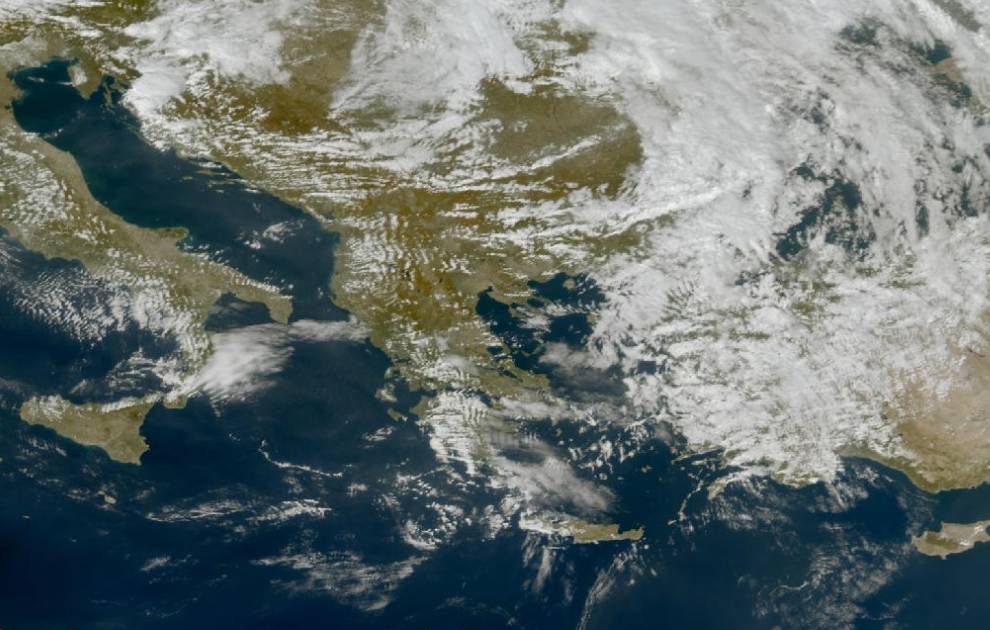 Τελευταία δορυφορική εικόνα νεφοκάλυψης