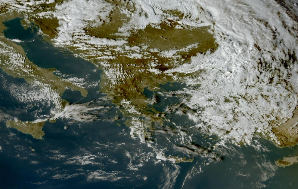 Τελευταία δορυφορική εικόνα νεφοκάλυψης