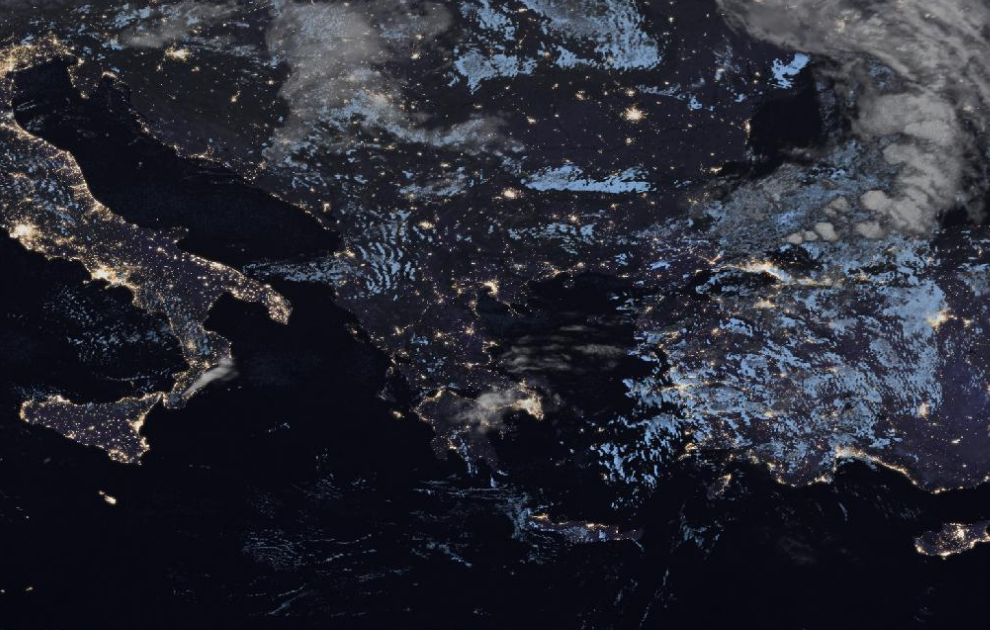 Τελευταία δορυφορική εικόνα νεφοκάλυψης