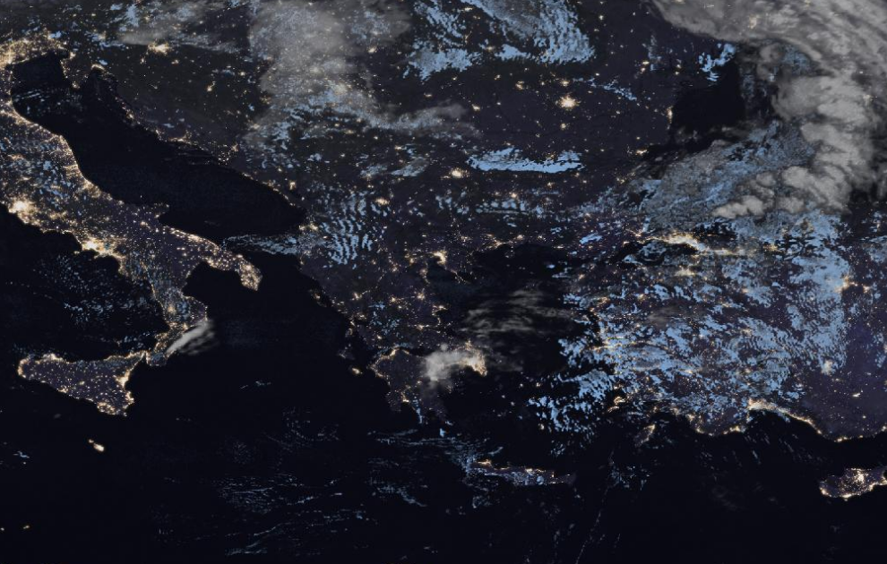 Τελευταία δορυφορική εικόνα νεφοκάλυψης