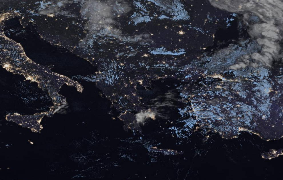 Τελευταία δορυφορική εικόνα νεφοκάλυψης
