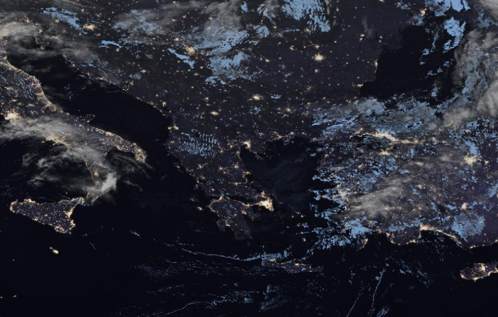 Τελευταία δορυφορική εικόνα νεφοκάλυψης Τελευταία δορυφορική εικόνα νεφοκάλυψης