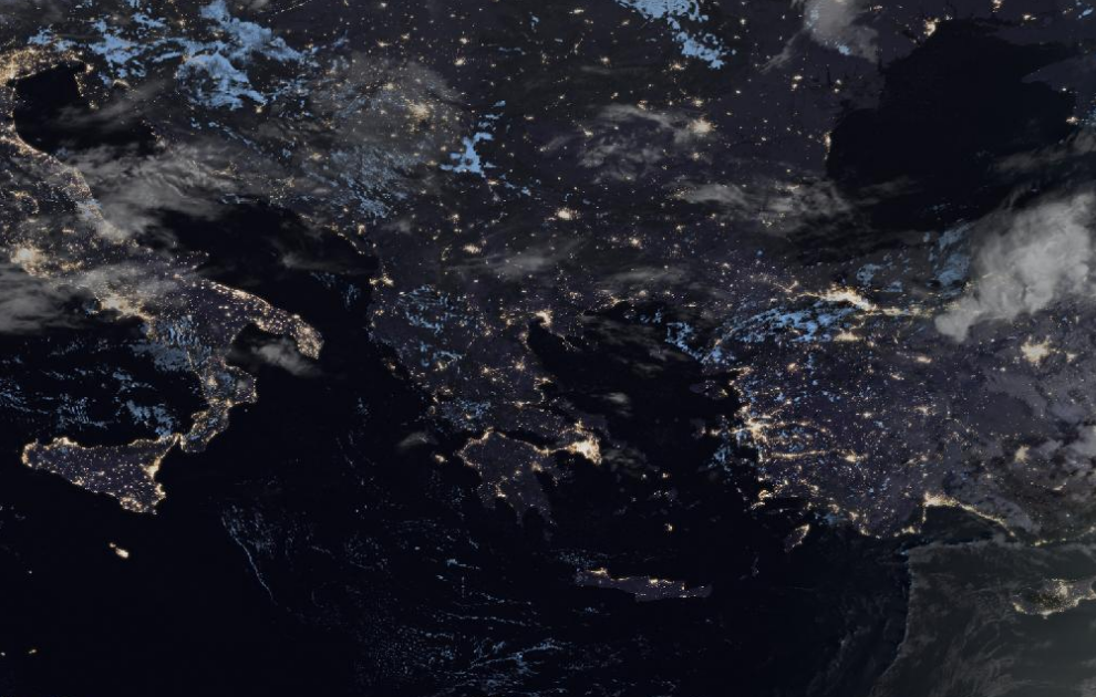 Τελευταία δορυφορική εικόνα νεφοκάλυψης Τελευταία δορυφορική εικόνα νεφοκάλυψης