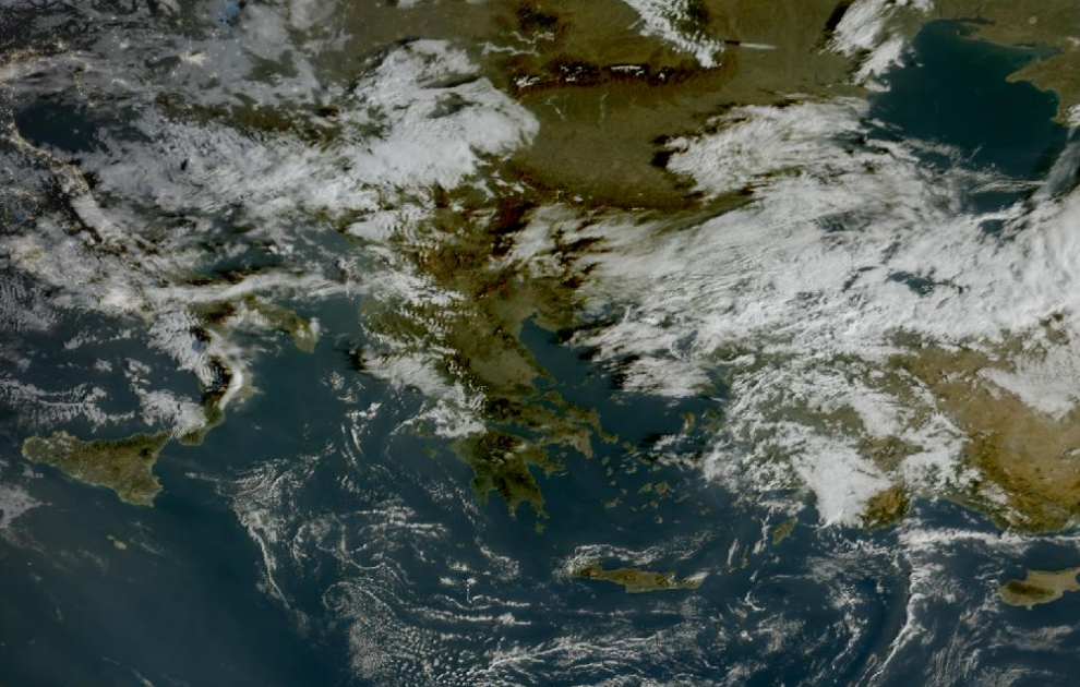 Τελευταία δορυφορική εικόνα νεφοκάλυψης Τελευταία δορυφορική εικόνα νεφοκάλυψης