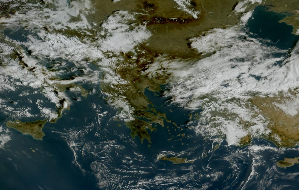 Τελευταία δορυφορική εικόνα νεφοκάλυψης Τελευταία δορυφορική εικόνα νεφοκάλυψης