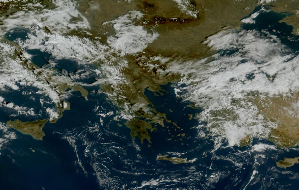 Τελευταία δορυφορική εικόνα νεφοκάλυψης Τελευταία δορυφορική εικόνα νεφοκάλυψης