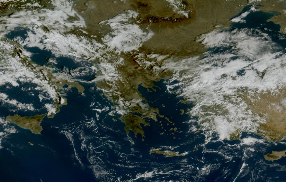 Τελευταία δορυφορική εικόνα νεφοκάλυψης Τελευταία δορυφορική εικόνα νεφοκάλυψης