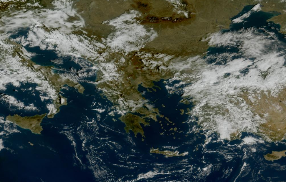 Τελευταία δορυφορική εικόνα νεφοκάλυψης Τελευταία δορυφορική εικόνα νεφοκάλυψης