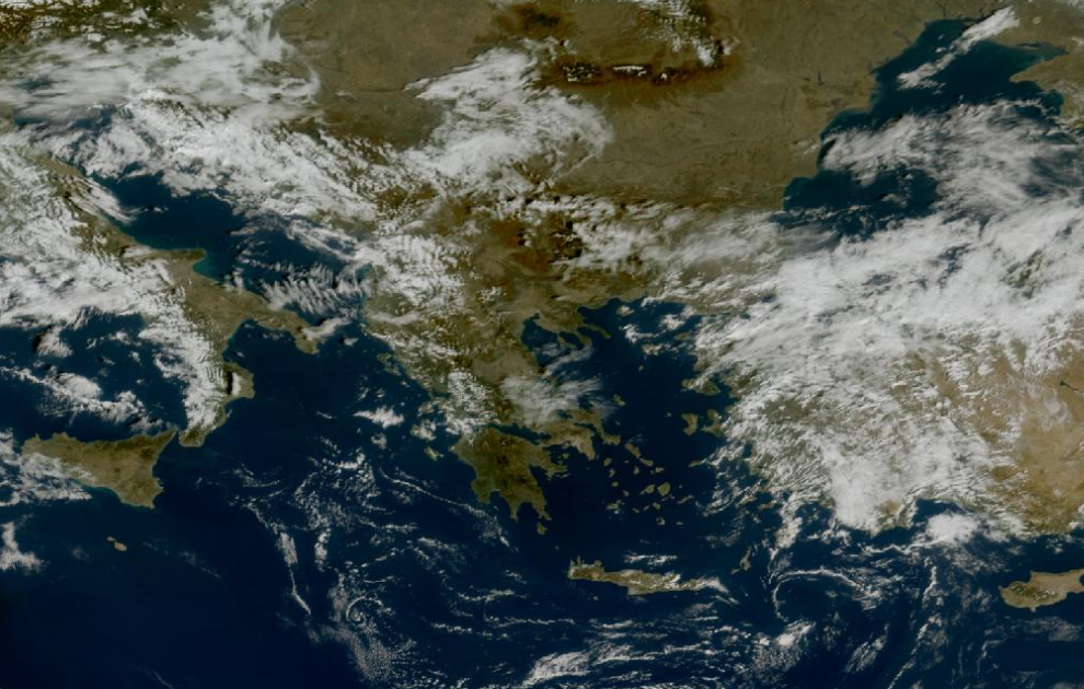 Τελευταία δορυφορική εικόνα νεφοκάλυψης Τελευταία δορυφορική εικόνα νεφοκάλυψης