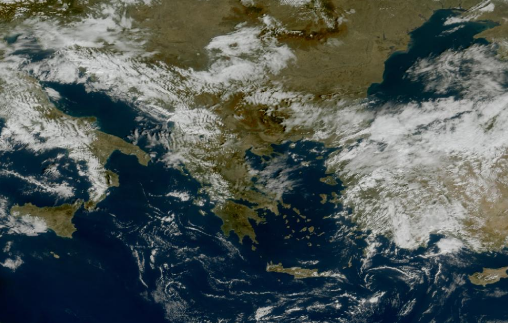 Τελευταία δορυφορική εικόνα νεφοκάλυψης Τελευταία δορυφορική εικόνα νεφοκάλυψης
