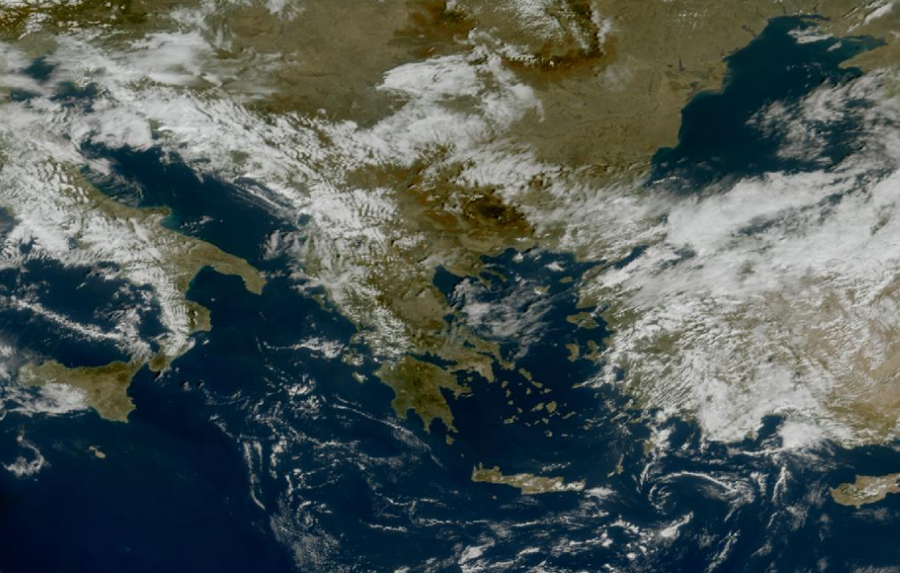 Τελευταία δορυφορική εικόνα νεφοκάλυψης Τελευταία δορυφορική εικόνα νεφοκάλυψης