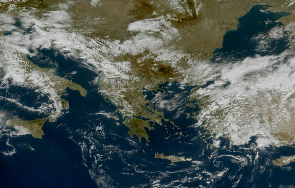Τελευταία δορυφορική εικόνα νεφοκάλυψης