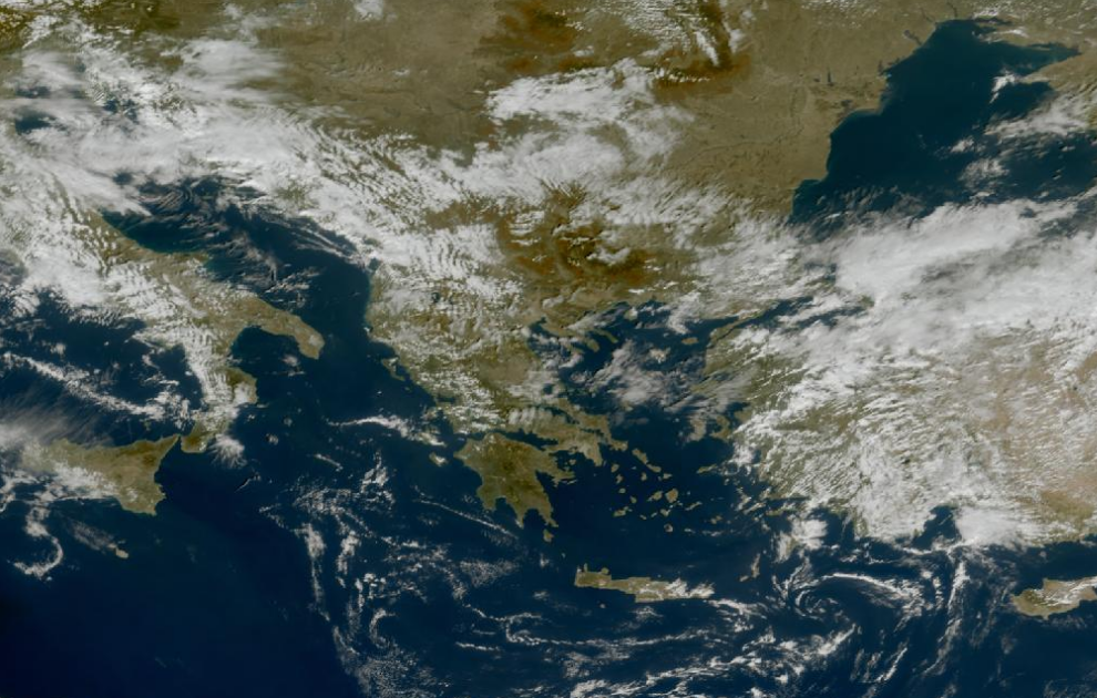 Τελευταία δορυφορική εικόνα νεφοκάλυψης