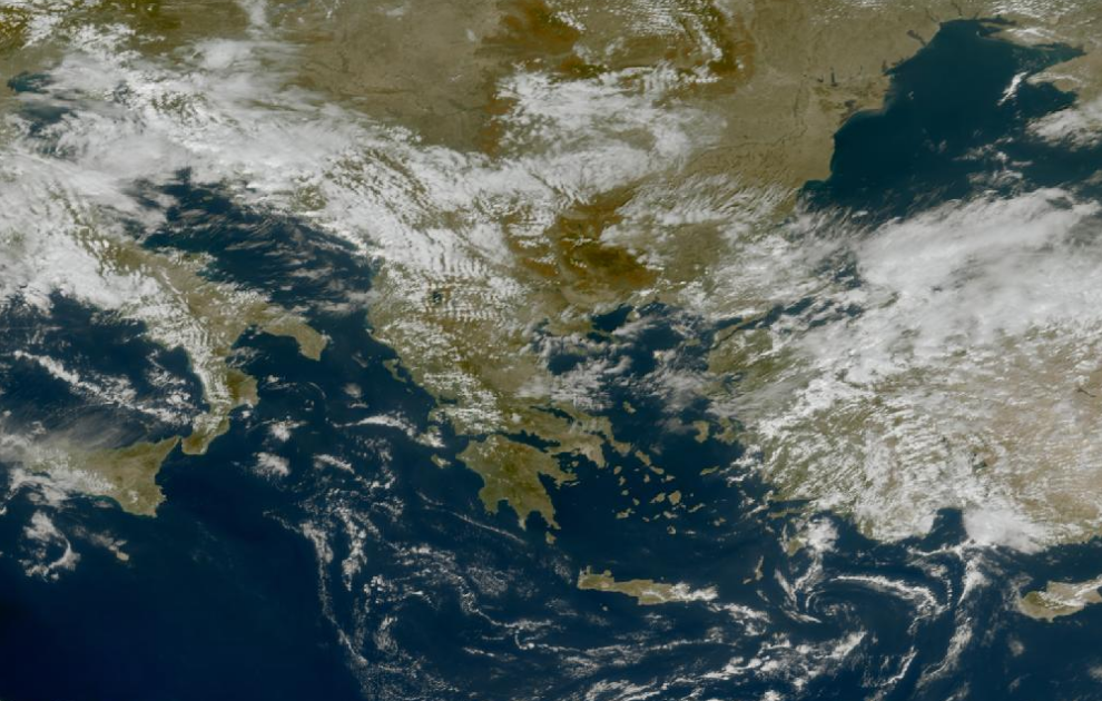 Τελευταία δορυφορική εικόνα νεφοκάλυψης Τελευταία δορυφορική εικόνα νεφοκάλυψης