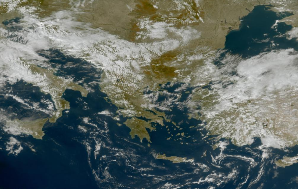 Τελευταία δορυφορική εικόνα νεφοκάλυψης Τελευταία δορυφορική εικόνα νεφοκάλυψης
