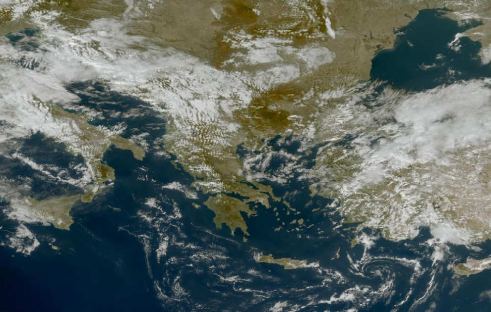 Τελευταία δορυφορική εικόνα νεφοκάλυψης Τελευταία δορυφορική εικόνα νεφοκάλυψης