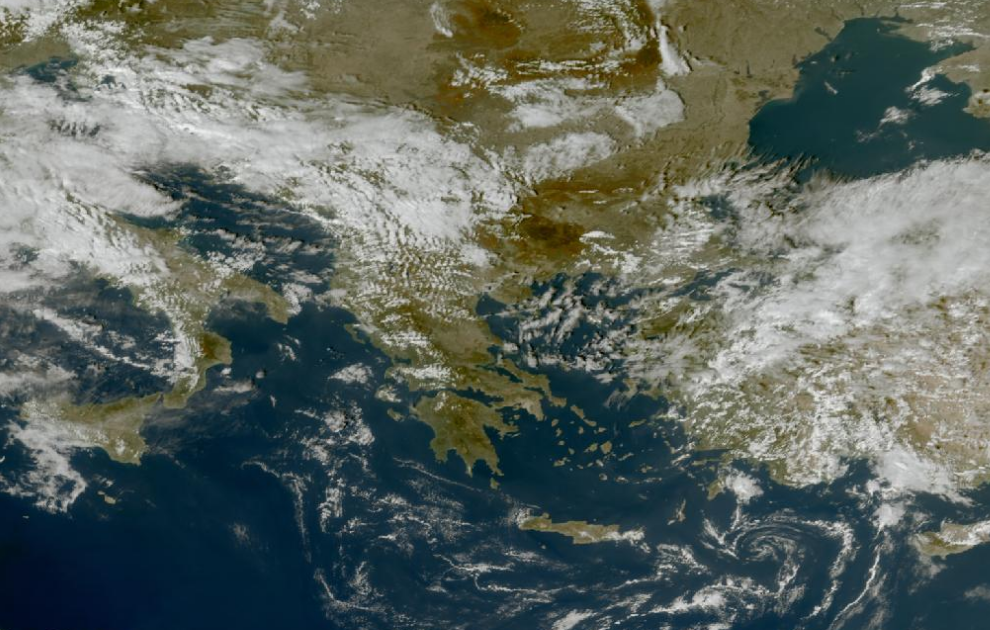 Τελευταία δορυφορική εικόνα νεφοκάλυψης Τελευταία δορυφορική εικόνα νεφοκάλυψης