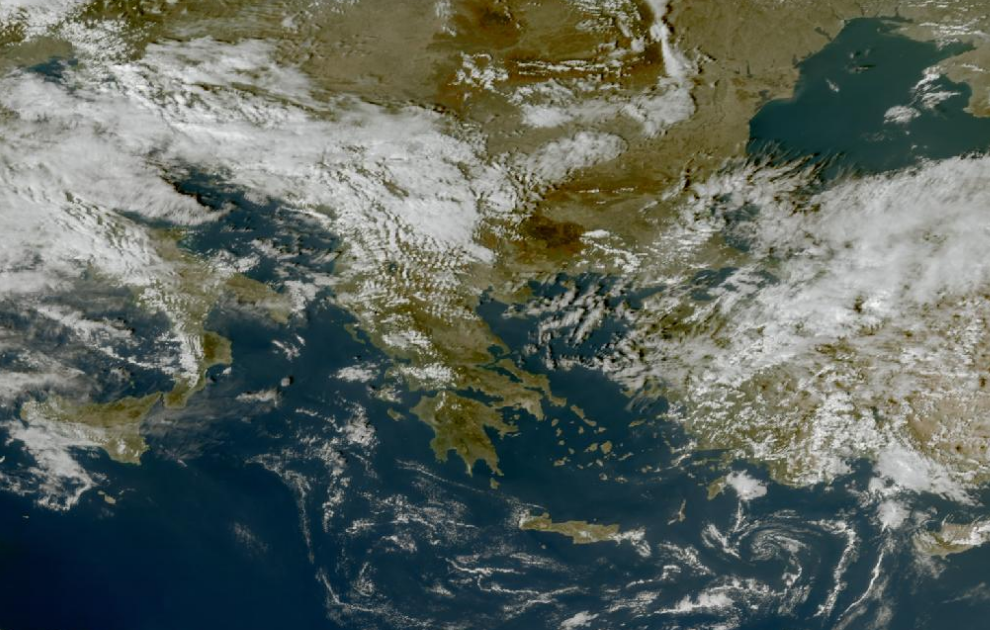 Τελευταία δορυφορική εικόνα νεφοκάλυψης Τελευταία δορυφορική εικόνα νεφοκάλυψης