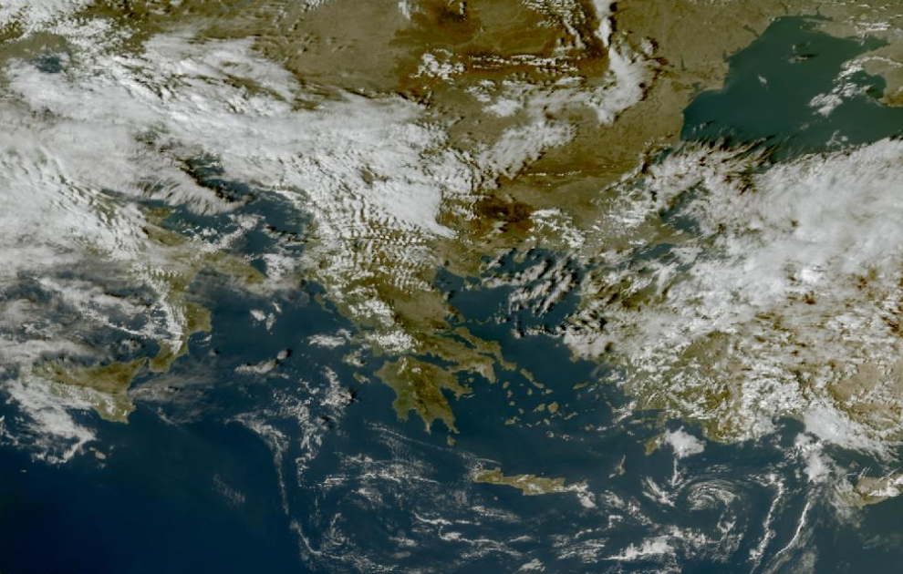 Τελευταία δορυφορική εικόνα νεφοκάλυψης Τελευταία δορυφορική εικόνα νεφοκάλυψης