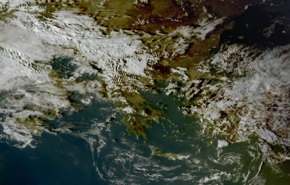 Τελευταία δορυφορική εικόνα νεφοκάλυψης Τελευταία δορυφορική εικόνα νεφοκάλυψης