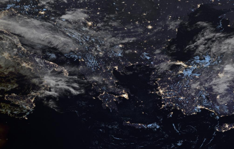 Τελευταία δορυφορική εικόνα νεφοκάλυψης Τελευταία δορυφορική εικόνα νεφοκάλυψης