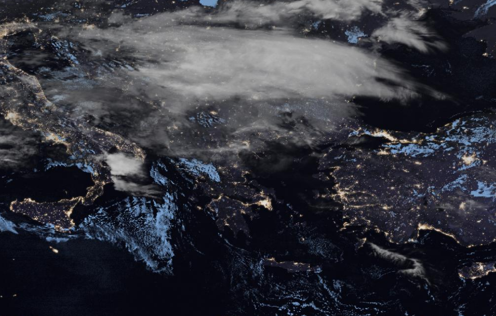 Τελευταία δορυφορική εικόνα νεφοκάλυψης