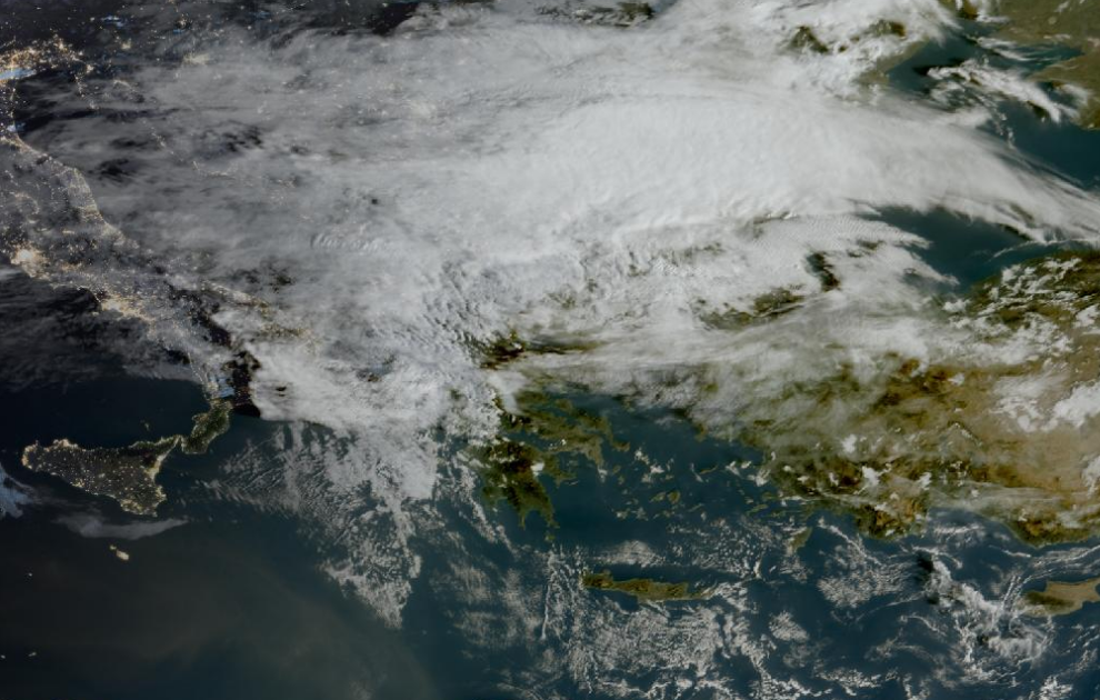 Τελευταία δορυφορική εικόνα νεφοκάλυψης Τελευταία δορυφορική εικόνα νεφοκάλυψης