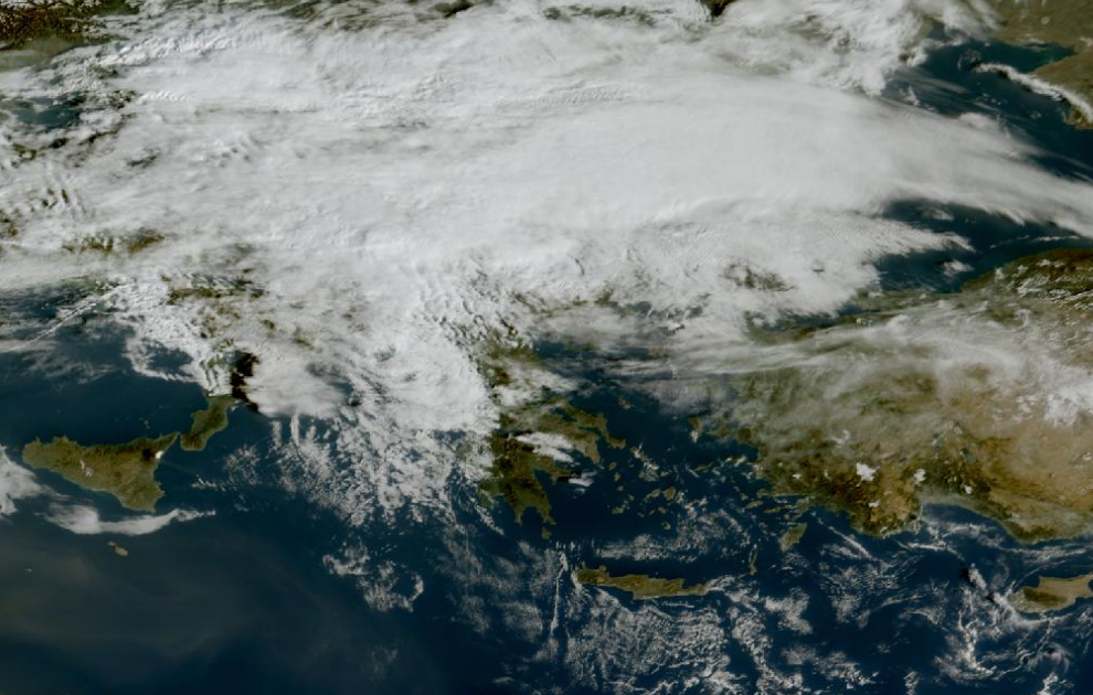 Τελευταία δορυφορική εικόνα νεφοκάλυψης Τελευταία δορυφορική εικόνα νεφοκάλυψης