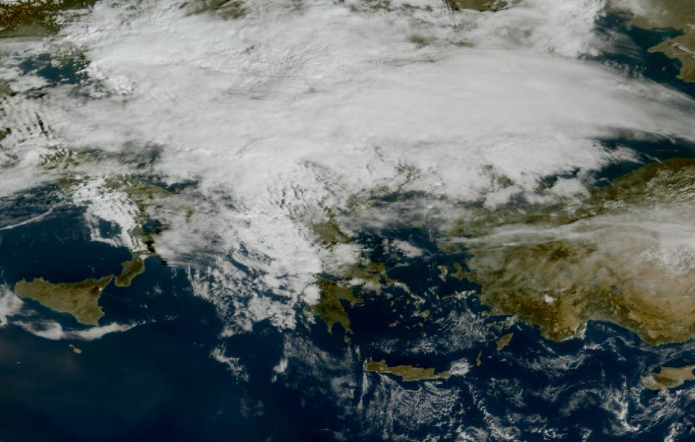 Τελευταία δορυφορική εικόνα νεφοκάλυψης Τελευταία δορυφορική εικόνα νεφοκάλυψης
