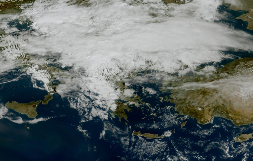 Τελευταία δορυφορική εικόνα νεφοκάλυψης Τελευταία δορυφορική εικόνα νεφοκάλυψης