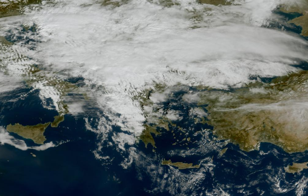 Τελευταία δορυφορική εικόνα νεφοκάλυψης Τελευταία δορυφορική εικόνα νεφοκάλυψης