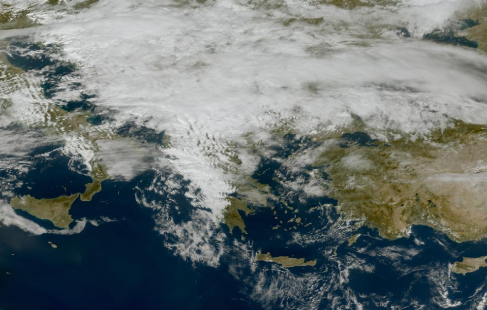 Τελευταία δορυφορική εικόνα νεφοκάλυψης Τελευταία δορυφορική εικόνα νεφοκάλυψης