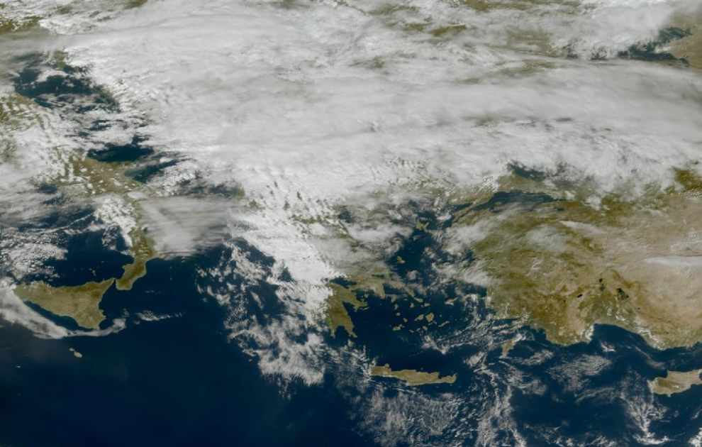 Τελευταία δορυφορική εικόνα νεφοκάλυψης Τελευταία δορυφορική εικόνα νεφοκάλυψης